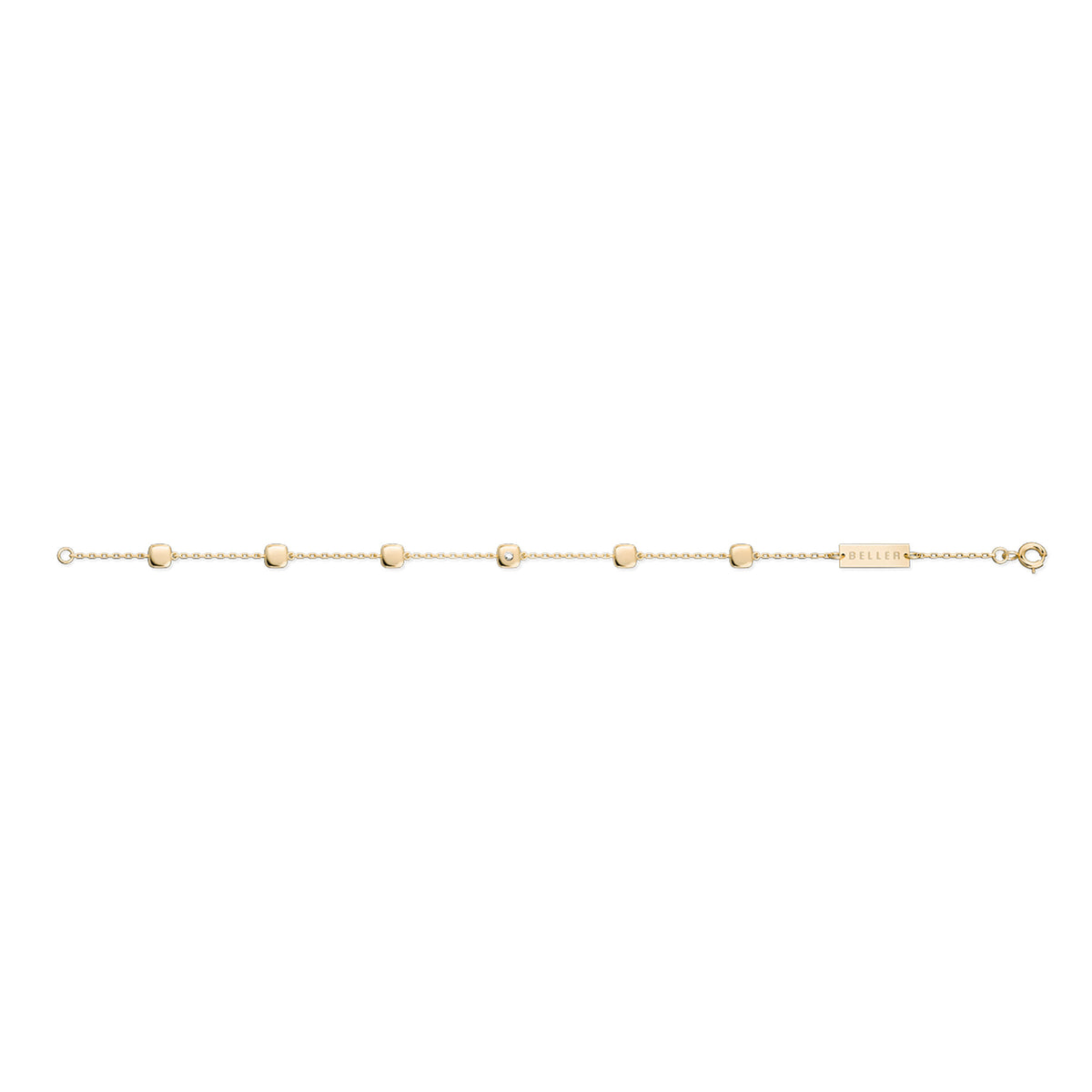 Cube N°6 18K Guld Armbånd m. Diamant