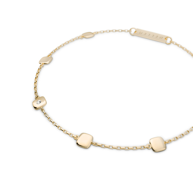 Cube N°6 18K Guld Armbånd m. Diamant