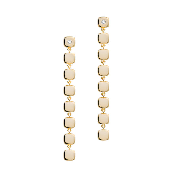 Cube N°10 18k Guld Øreringe m. Diamant