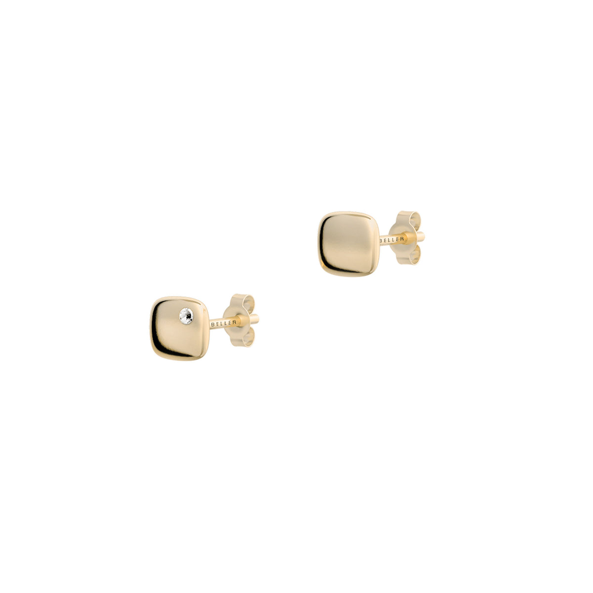 Cube N°2 18k Guld Øreringe m. Diamant