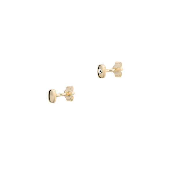 Cube N°5 18k Guld Øreringe m. Diamant