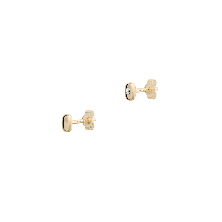 Cube N°5 18K Gold Earrings w. Diamond