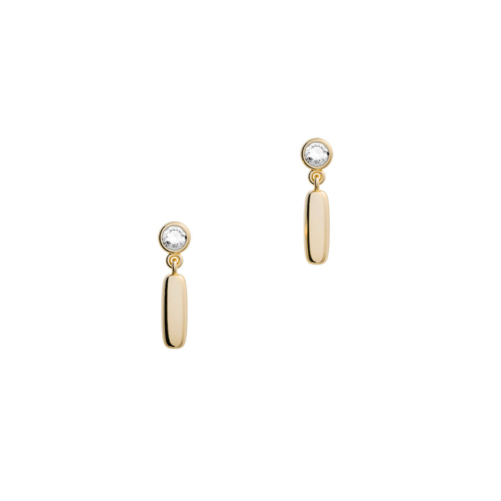 Cube N°8 18K Gold Earrings w. Diamond