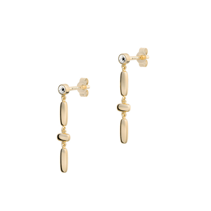 Cube N°9 18K Gold Earrings w. Diamond