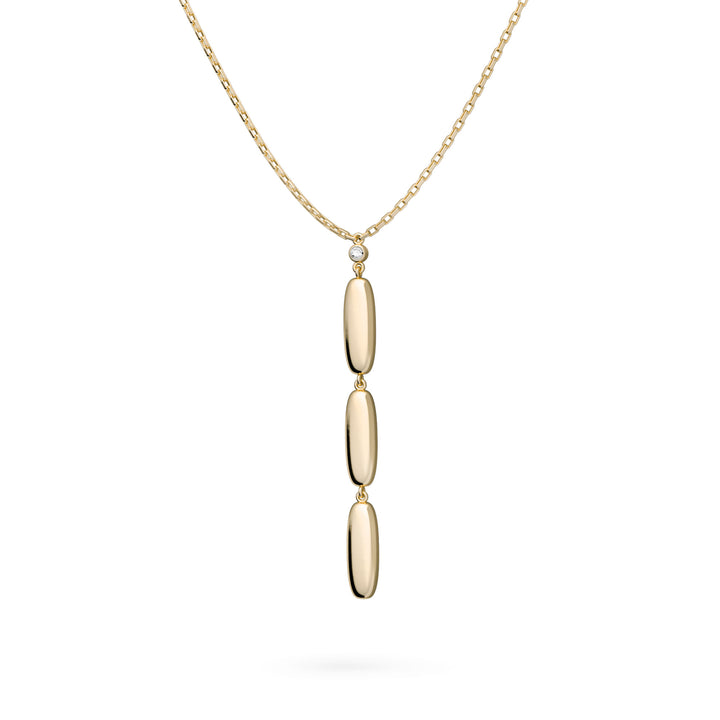 Cube N°2 18K Gold Necklace w. Diamond