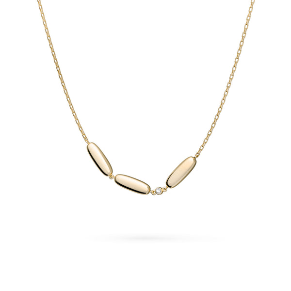 Cube N°4 18k Guld Halskæde m. Diamant