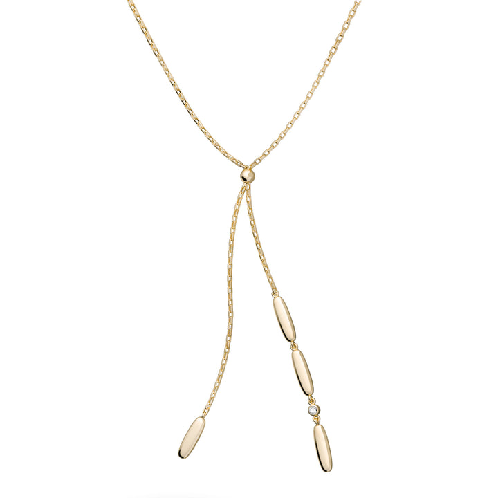 Cube N°5 18K Gold Necklace w. Diamond