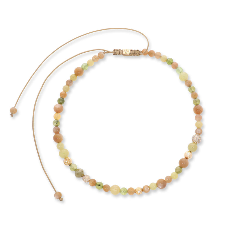 18K Gold Choker w. Diamonds & Sapphire