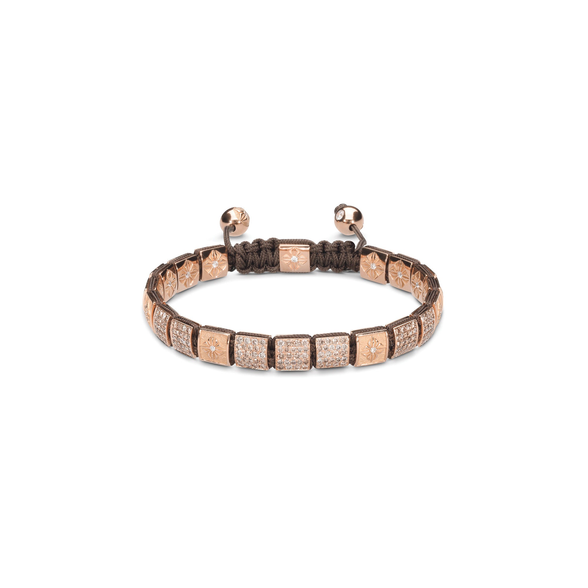 6mm Lock 18K Rosegold Bracelet w. Diamonds