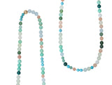 Bead collier Pearls, Turquoise 90 cm.