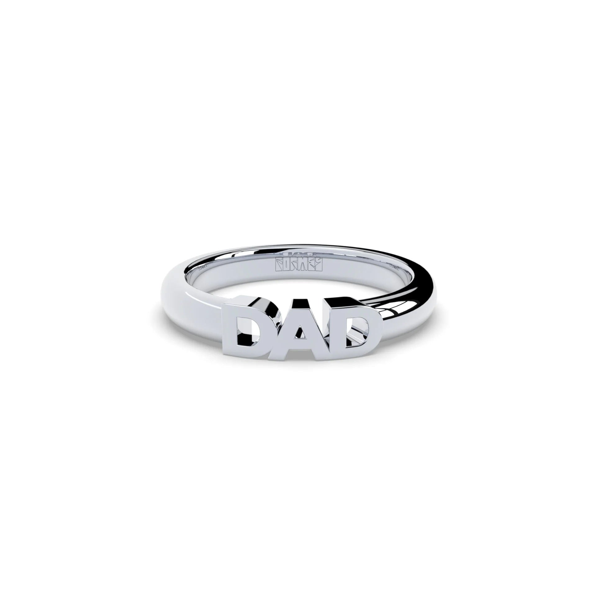 Becoming 18K Gold, Rosegold or Whitegold Dad Plain Ring