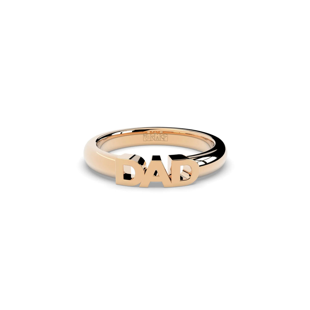 Becoming 18K Guld, Rosaguld eller Hvidguld Dad Plain Ring