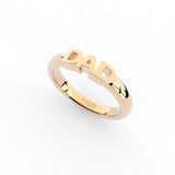 Becoming 14K Guld, Rosaguld eller Hvidguld Dad Plain Ring