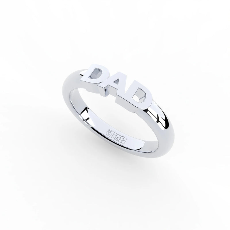 Becoming 18K Guld, Rosaguld eller Hvidguld Dad Plain Ring