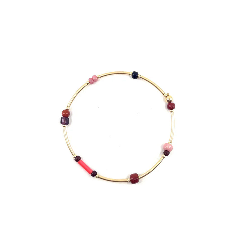Viva 14K Gold Plated Bracelet w. Beads