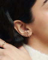 Diamond Trio 14K Whitegold Studs w. Lab-Grown Diamonds