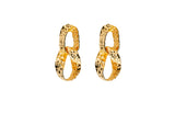 IX Crunchy Double Hoops Gold Plated Hoops