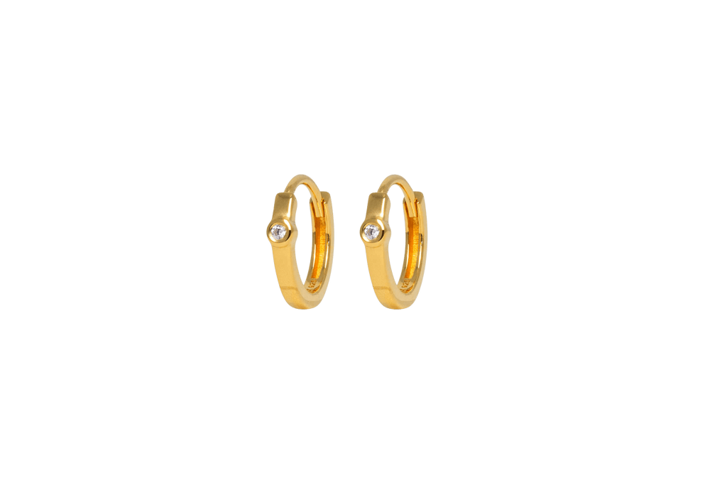 IX Iris Hoop Gold Plated Hoops