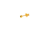 IX Cent Black 22K Gold Plated Earring