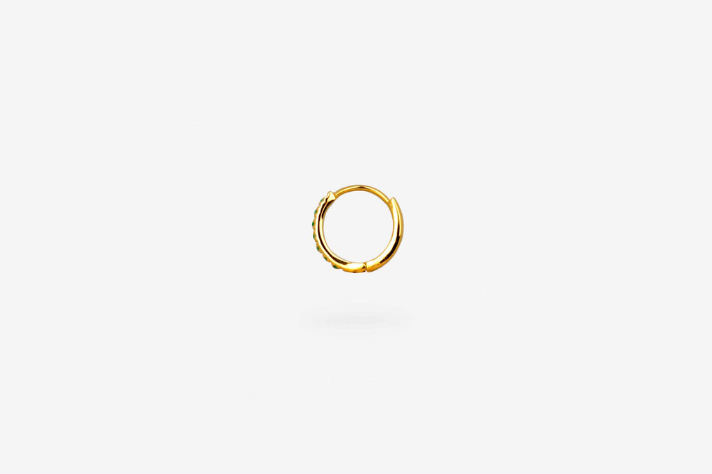 IX Billy 22K Gold Plated Hoop w. Zirconia
