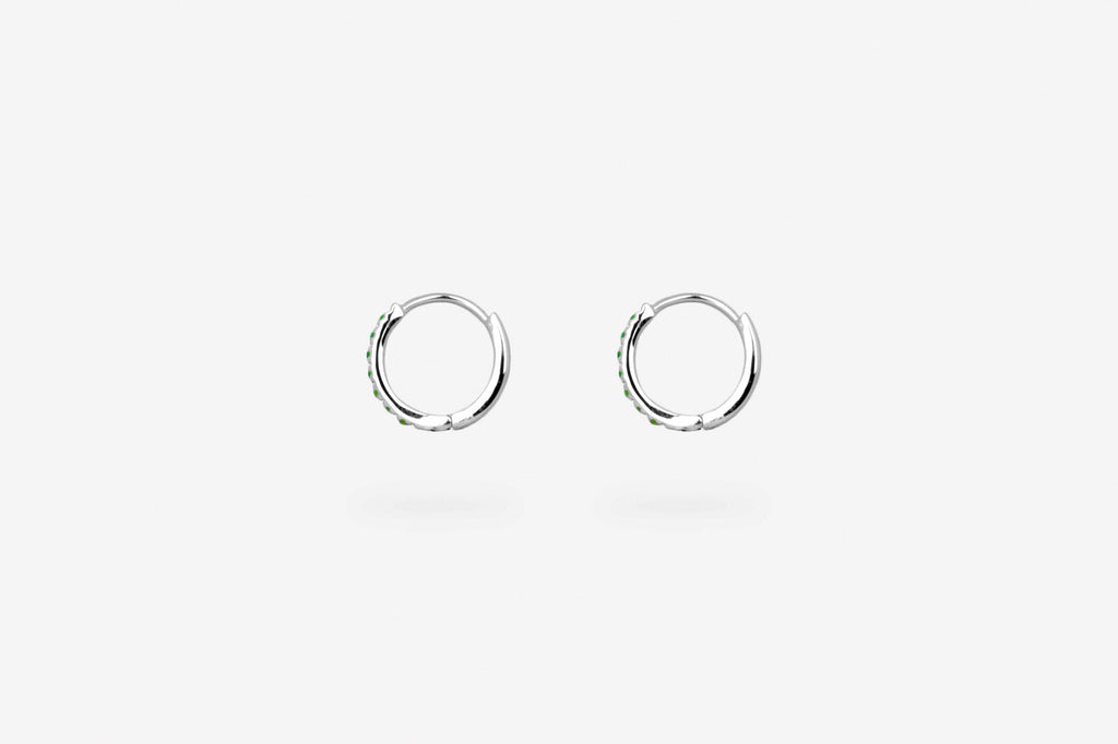 IX Billy Silver Hoop w. Zirconia
