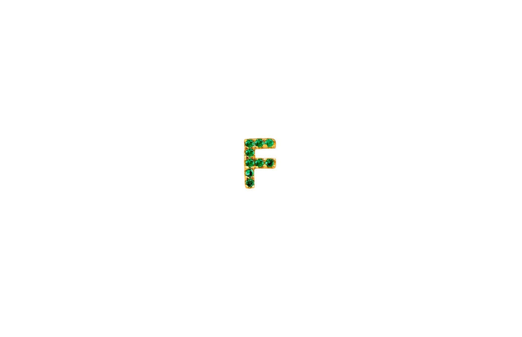 IX F 22K Gold Plated Stud w. Zirconia