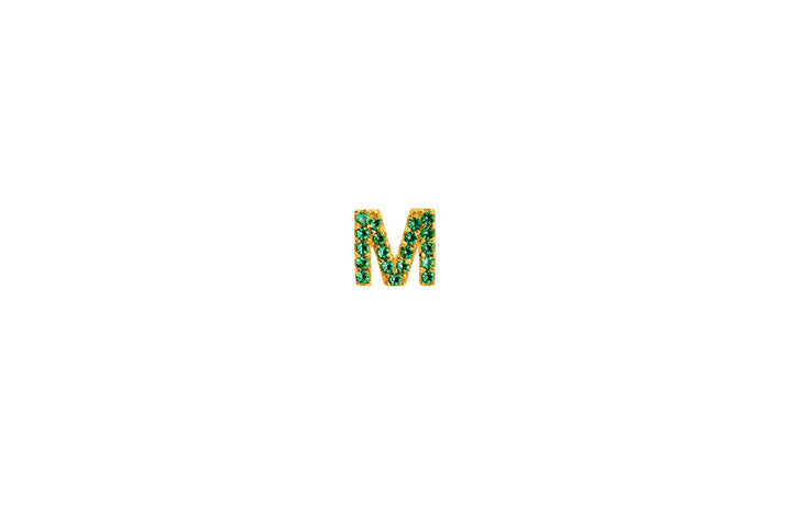 IX M 22K Gold Plated Stud w. Zirconia