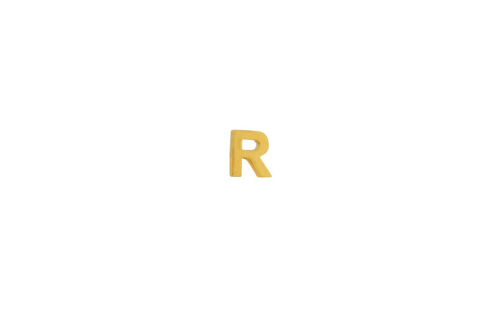 IX R 22K Gold Plated Stud