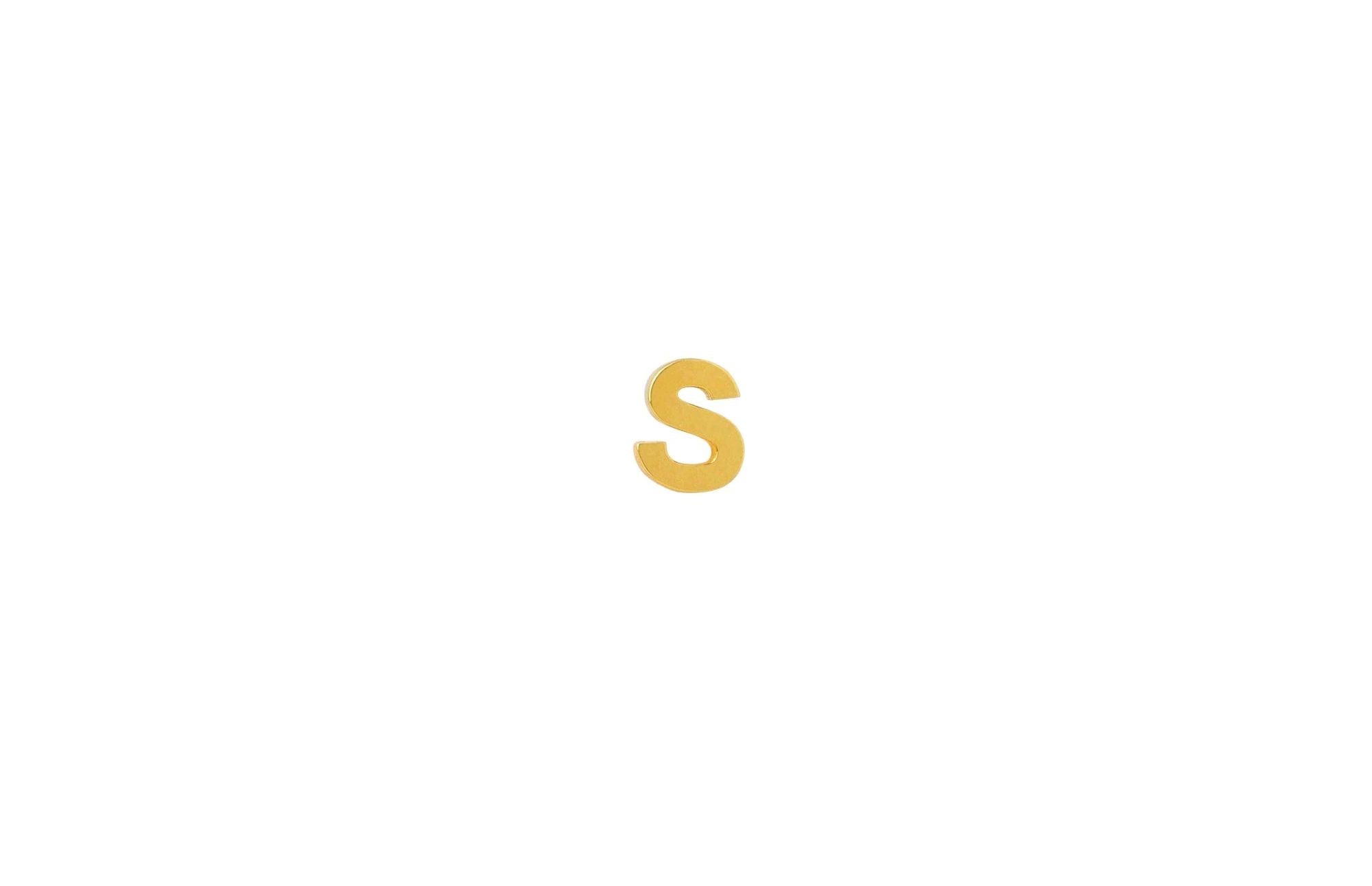 IX S 22K Gold Plated Stud