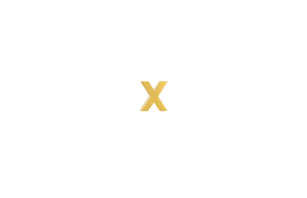 IX X 22K Gold Plated Stud