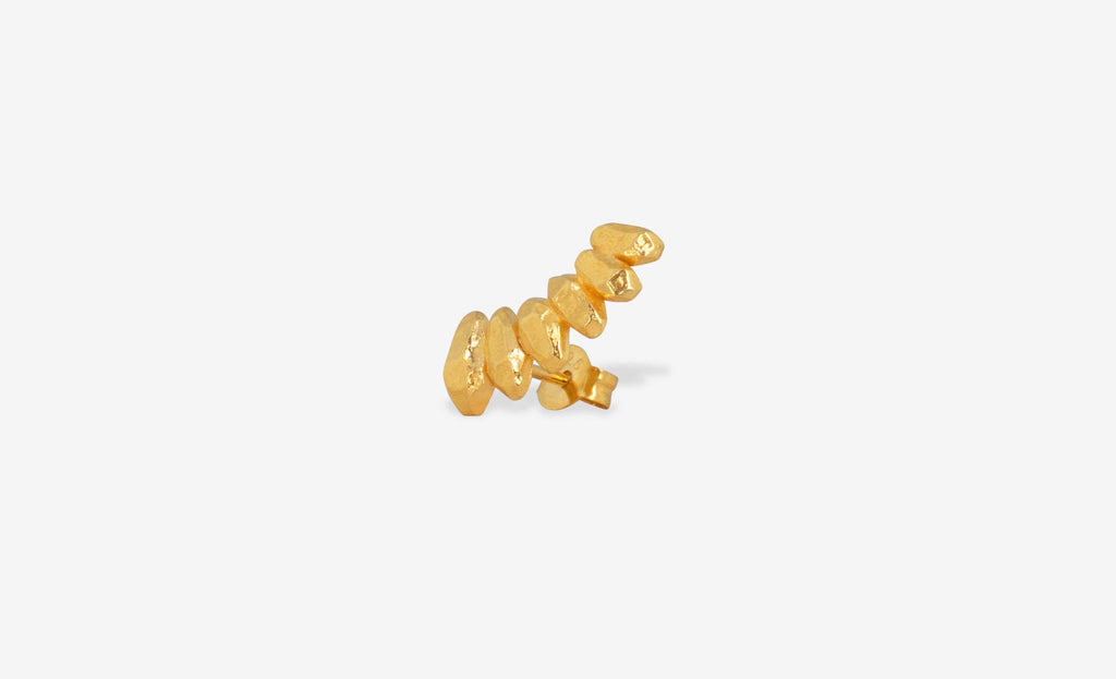 IX Isa 22K Gold Plated Stud