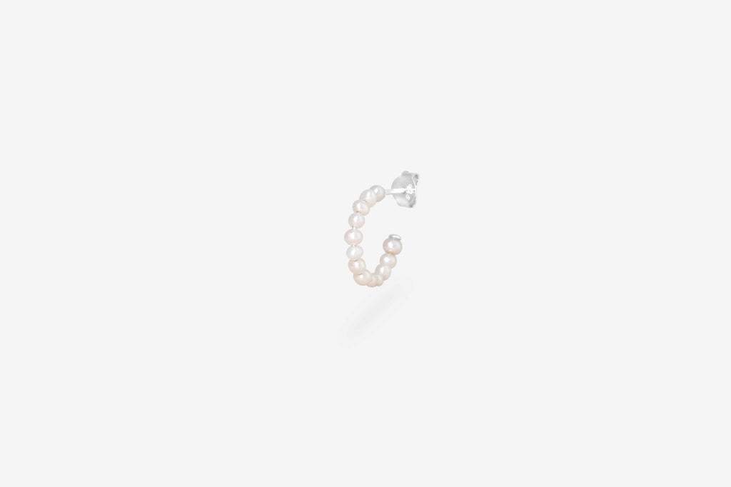 IX Philine Silver Hoop w. Pearl