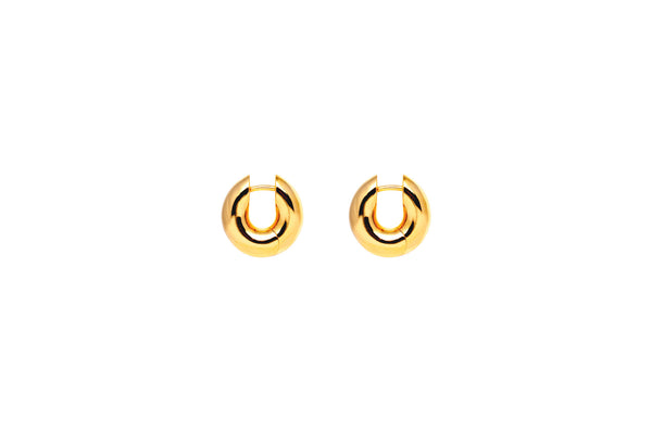 IX Riley 22K Gold Plated Hoop Earring