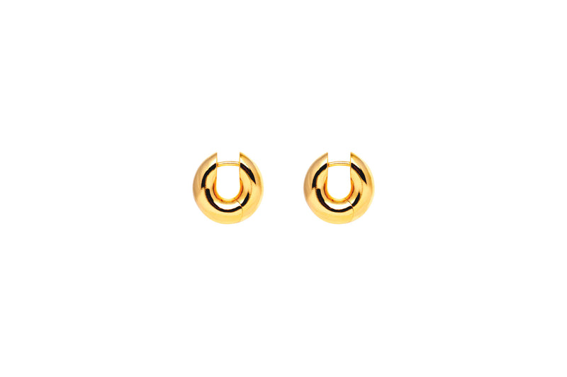 IX Riley 22K Gold Plated Hoop Earring