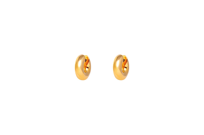 IX Riley 22K Gold Plated Hoop Earring