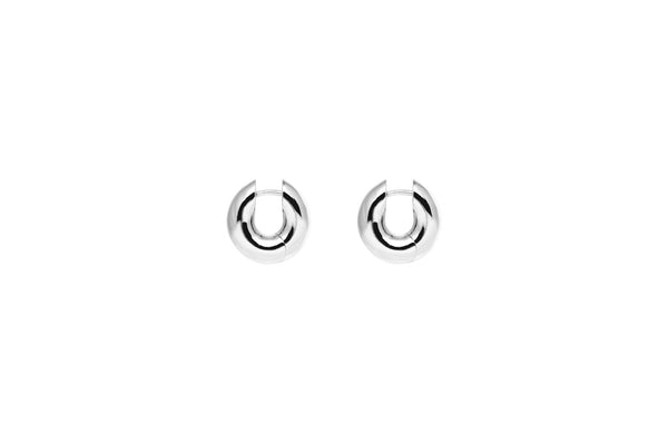 IX Riley Silver Hoop Earring