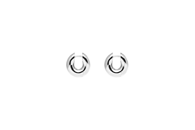 IX Riley Silver Hoop Earring