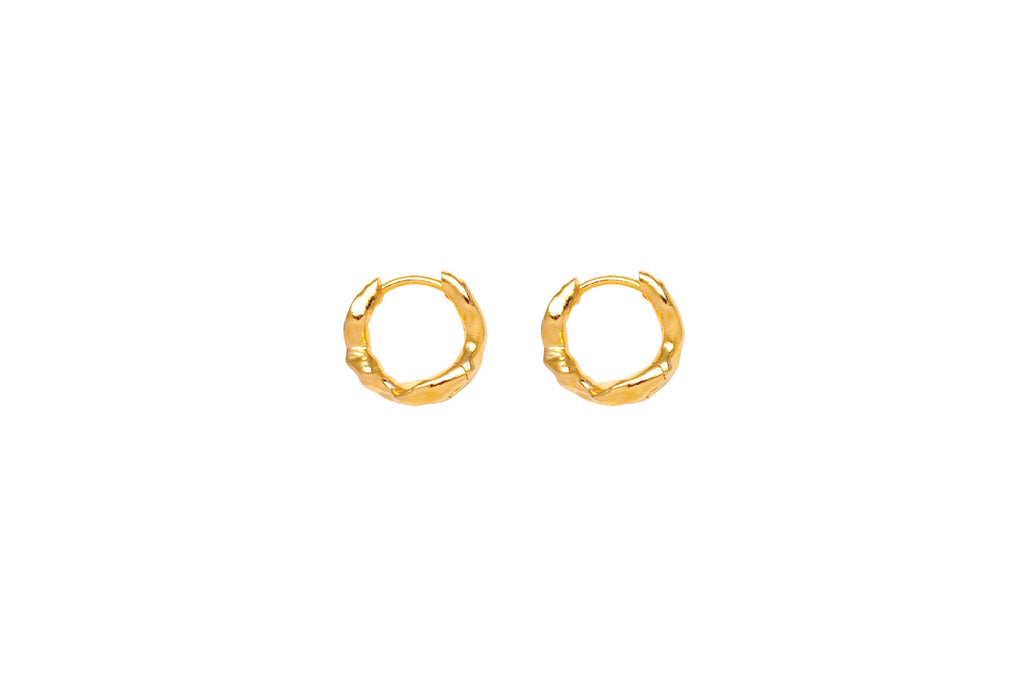 IX Alex Gold Plated Hoop Earring