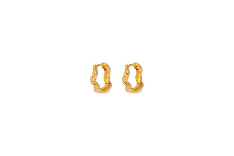 IX Alex Gold Plated Hoop Earring