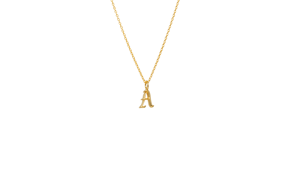 IX A Letter 22K Gold Plated Pendant