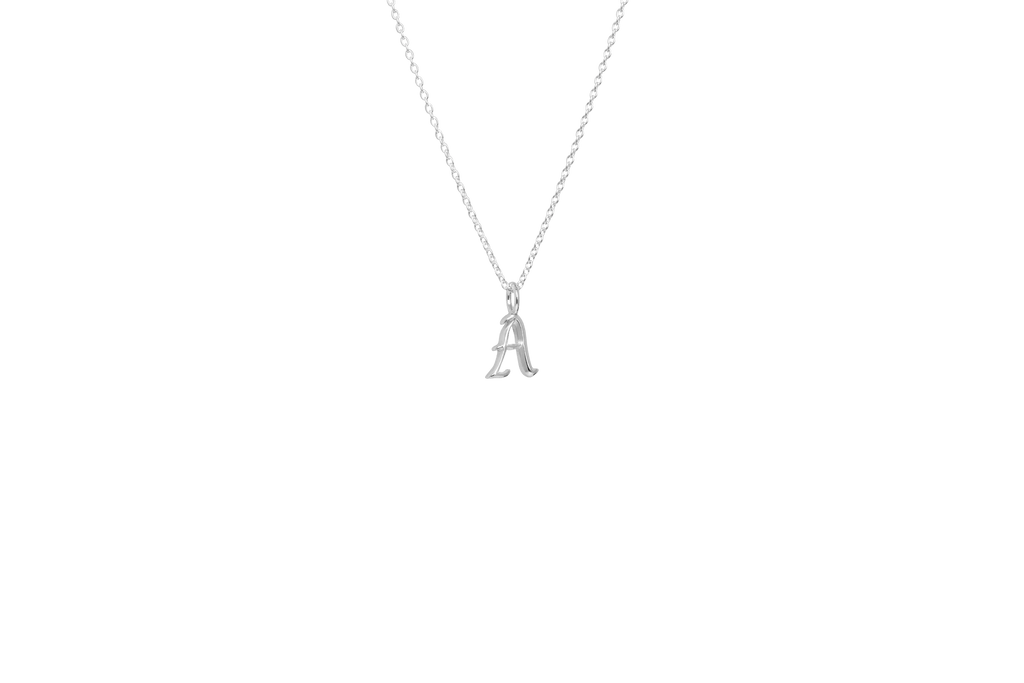 IX A Letter Silver Pendant