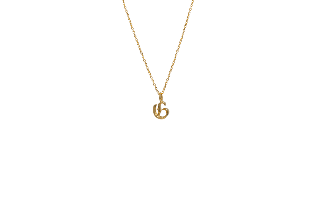 IX G Letter 22K Gold Plated Pendant