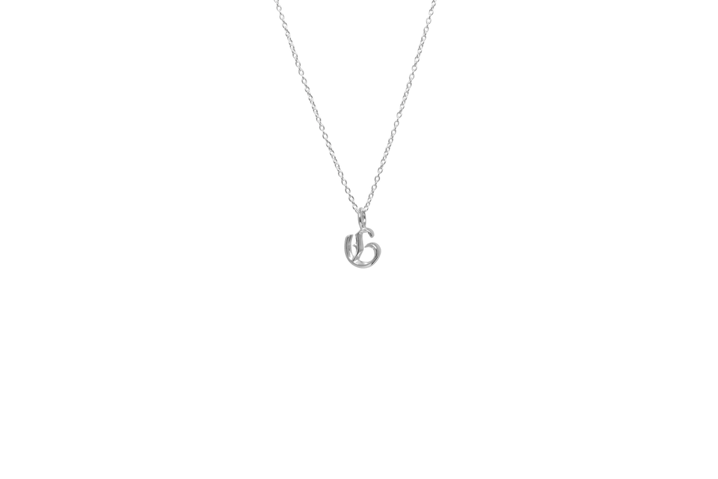 IX G Letter Silver Pendant