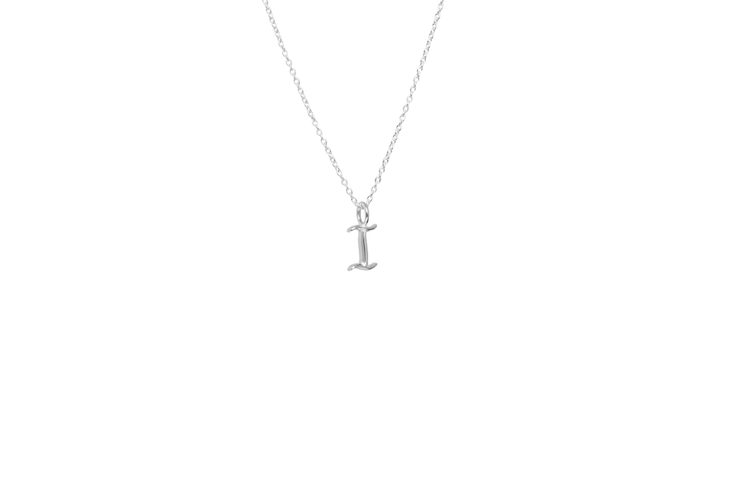 IX I Letter Silver Pendant
