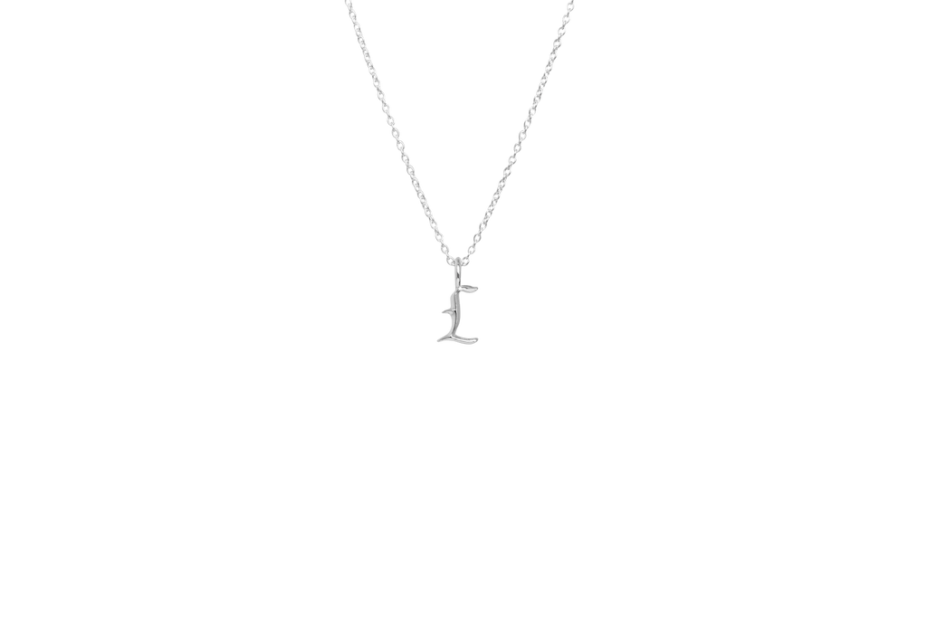 IX L Letter Silver Pendant