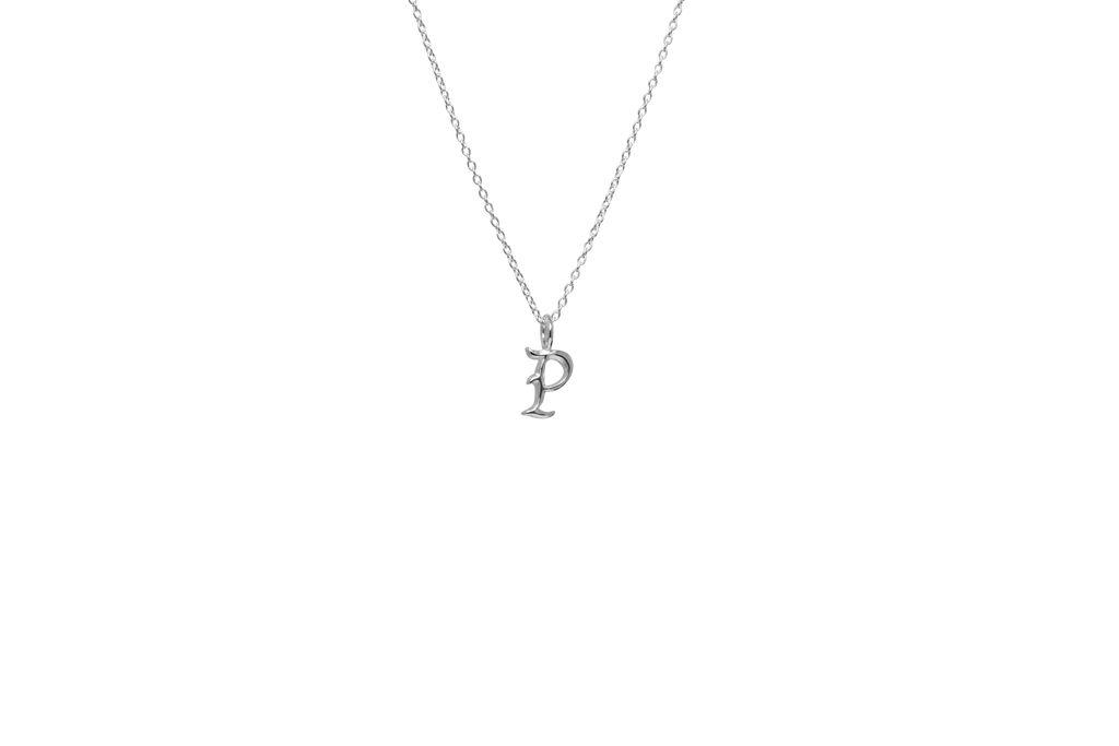 IX P Letter Silver Pendant