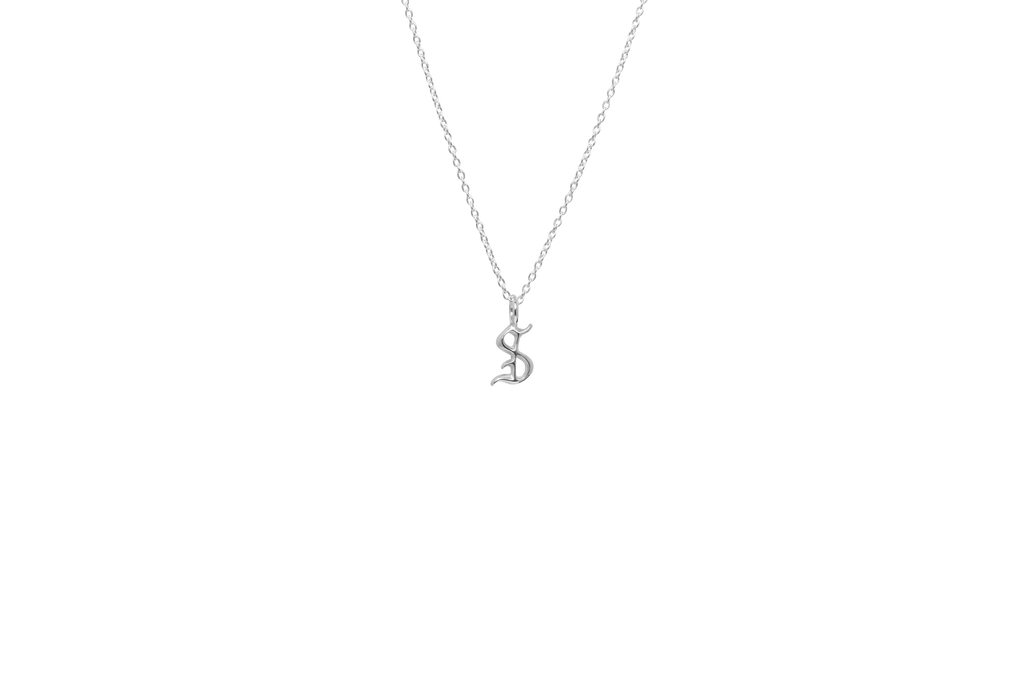 IX S Letter Silver Pendant