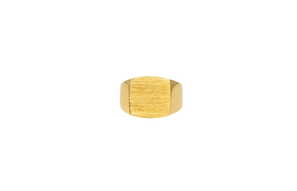 IX Tribute Gold Plated Signet Ring
