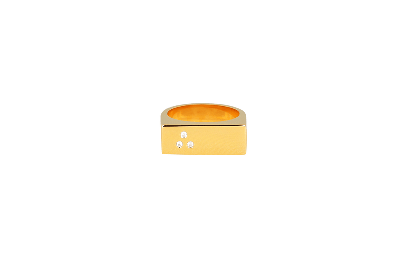 IX Classic Ring I Weißgold goldplattiert 
