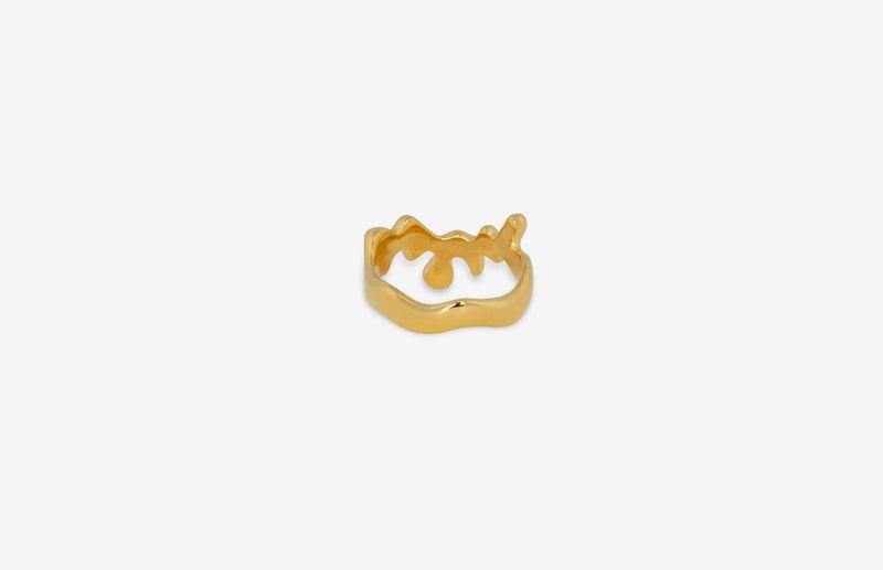 IX Theo 22K Gold Plated Ring